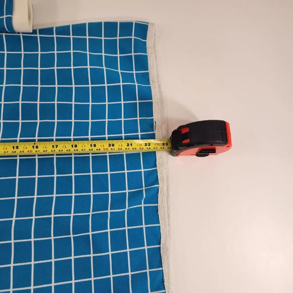 Girls Dress Blue Mod Check Pattern Black & White Collar 1970s 1960s Size 4-5 Vtg - Picture 13 of 13